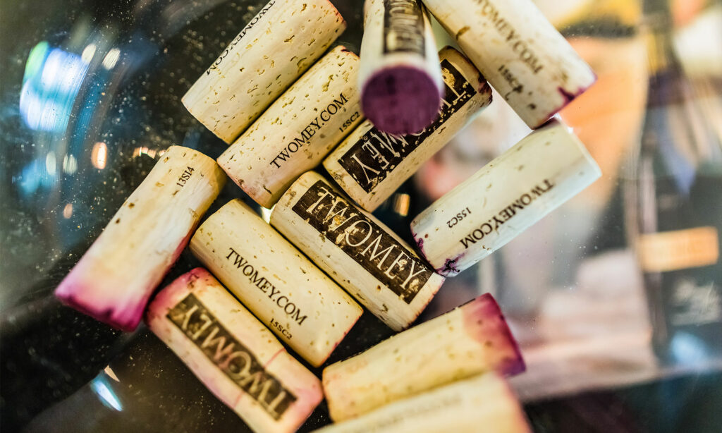 Several wine corks